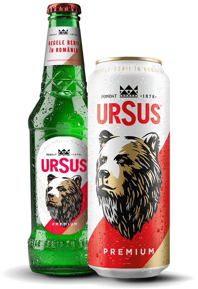 sticlă de bere Ursus Premium